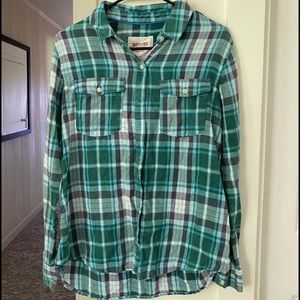 Juniors XL flannel Blue/Green/Teal